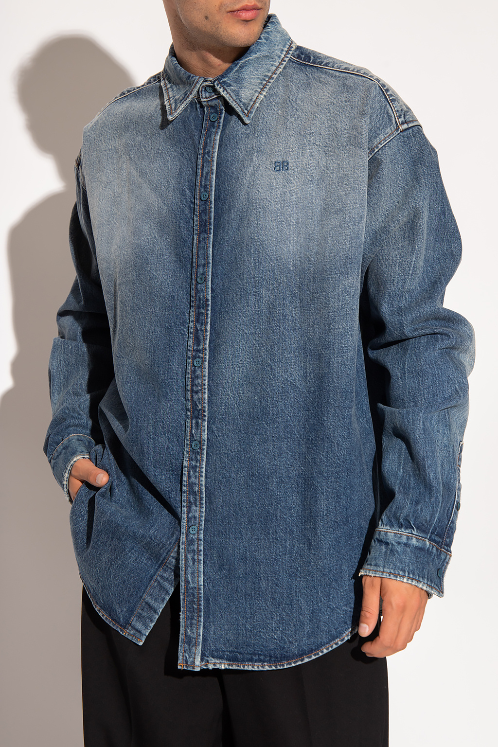 Balenciaga best sale denim shirt